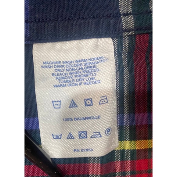 LANDS' END long sleeve heavy duty button up Cotton Shirt Sail/Rigger/Oxford -XL - Picture 11 of 12